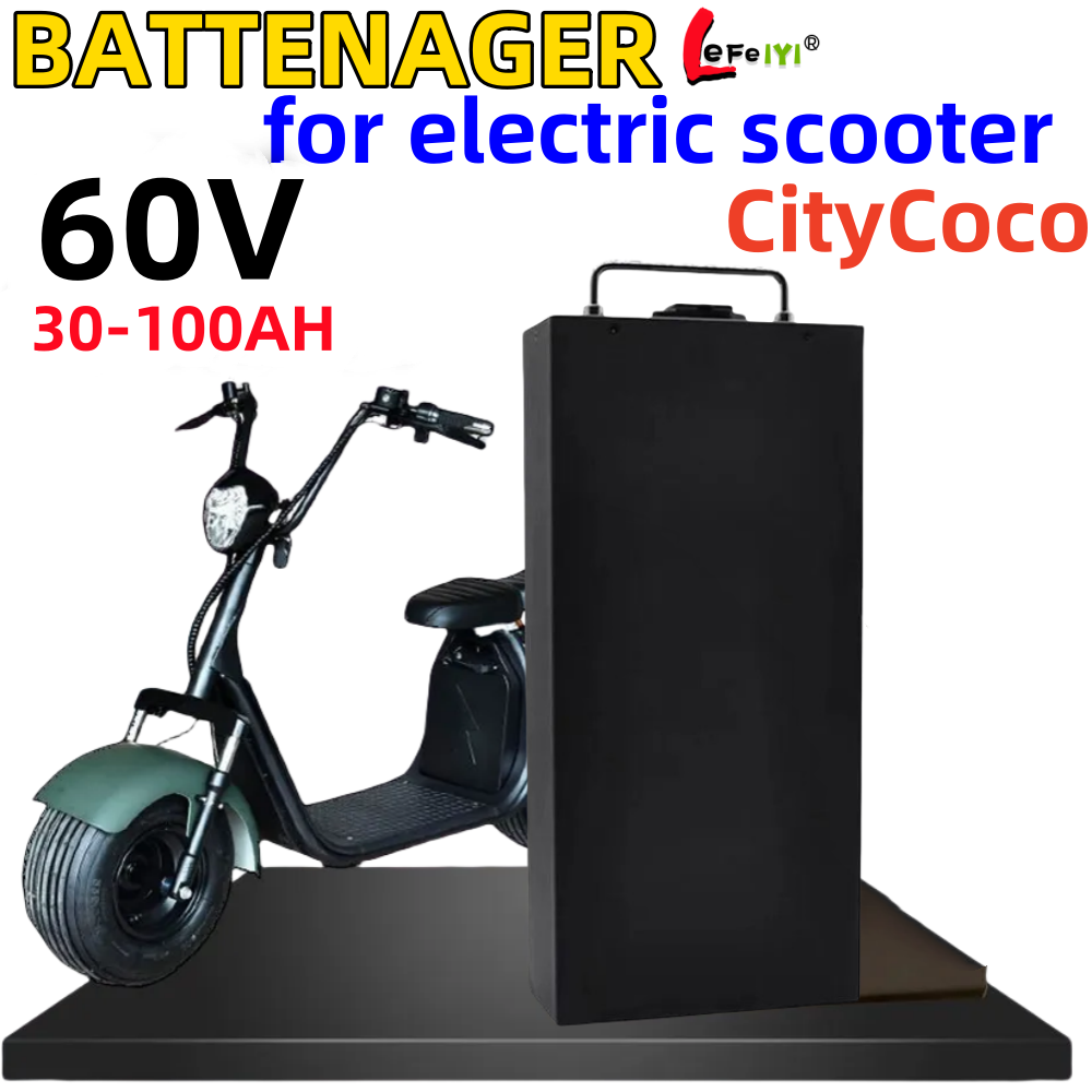 60V 50Ah Electric Scooter Battery - Harley Citycoco 60v 100Ah moto électrique