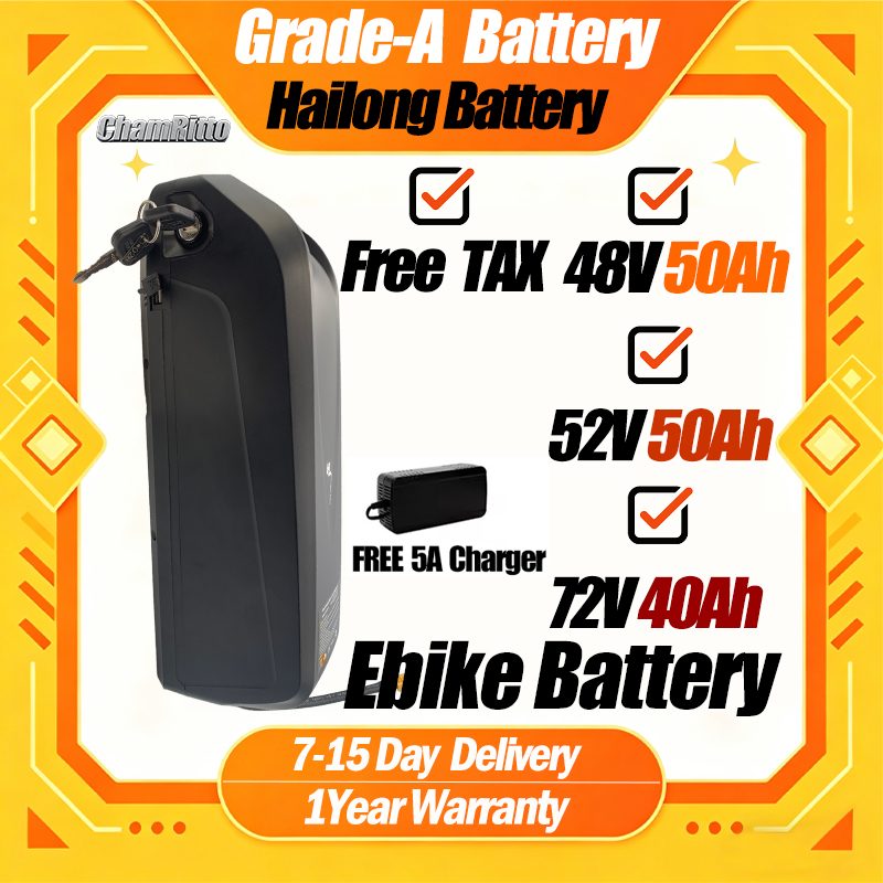 72V 50Ah 21700 Lithium Battery - Batterie de vélo électrique 48V 50AH
