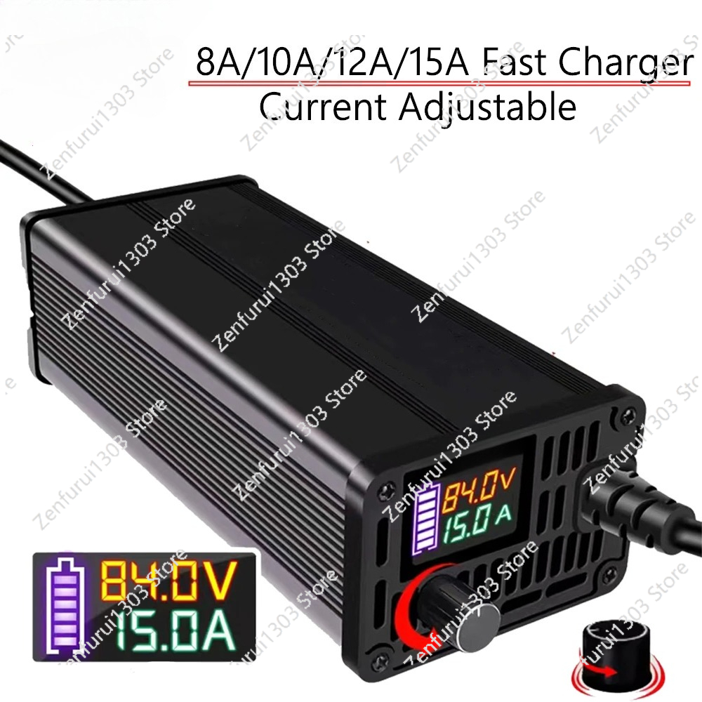72V 15A Fast Charger - Chargeur de batterie Li-ion LiFePO4 10A