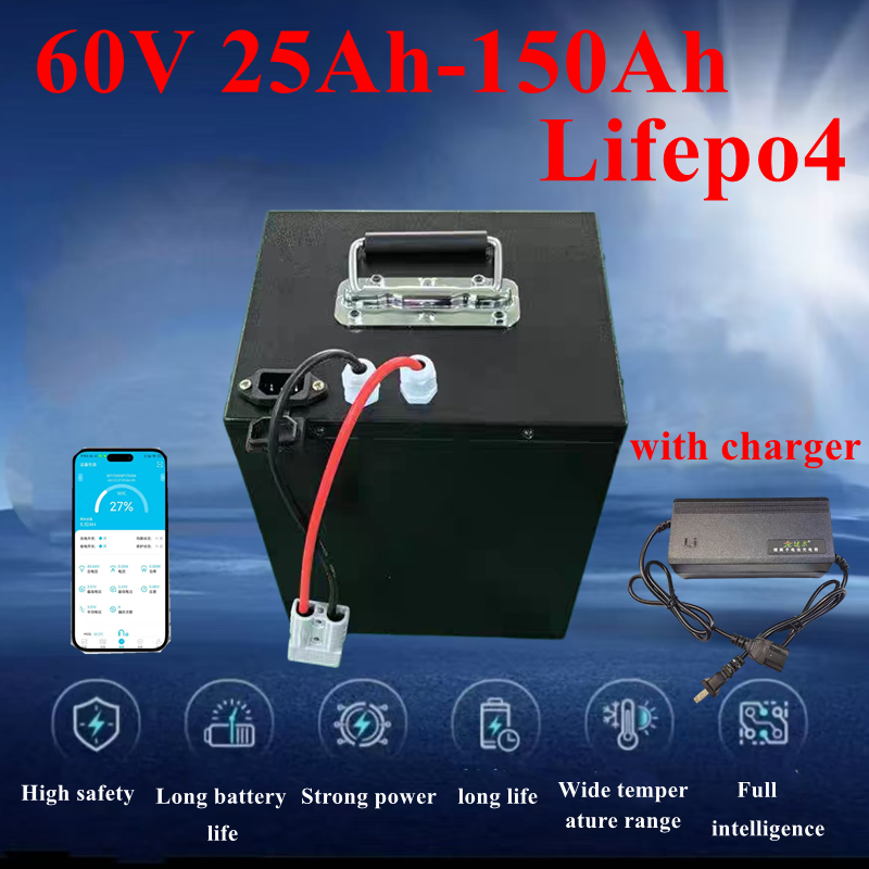 60V 50Ah Electric Scooter Battery - Batterie au Lithium lifepo4, 100ah, 60V,