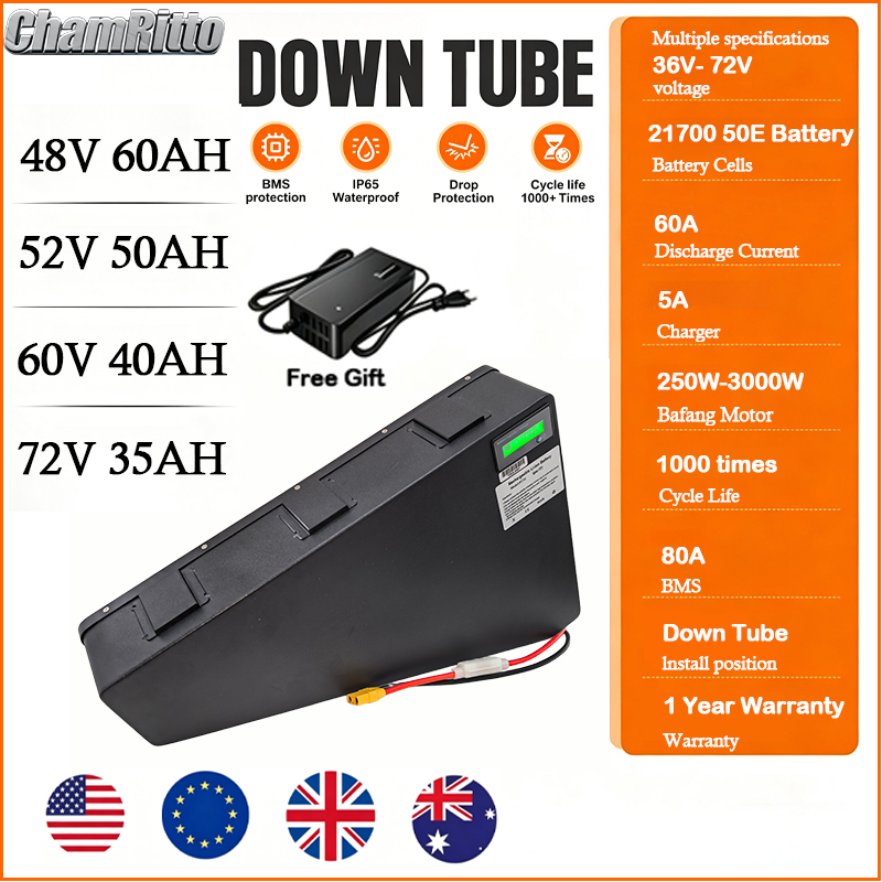 Vélo électrique 60v 72v 3000w  - 72V 50Ah 21700 Lithium Battery avis et prix