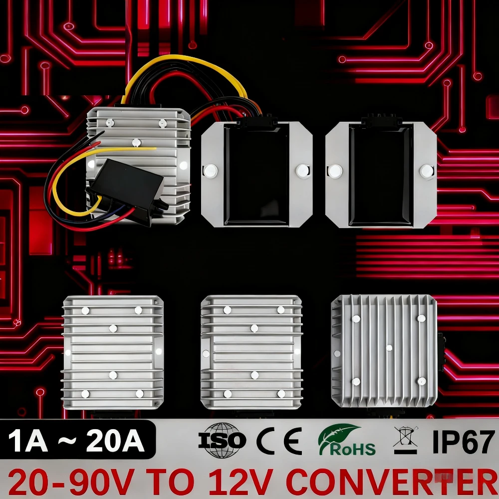 Convertisseur cc 20-90V à 12V  - 72V 15A Fast Charger avis et prix