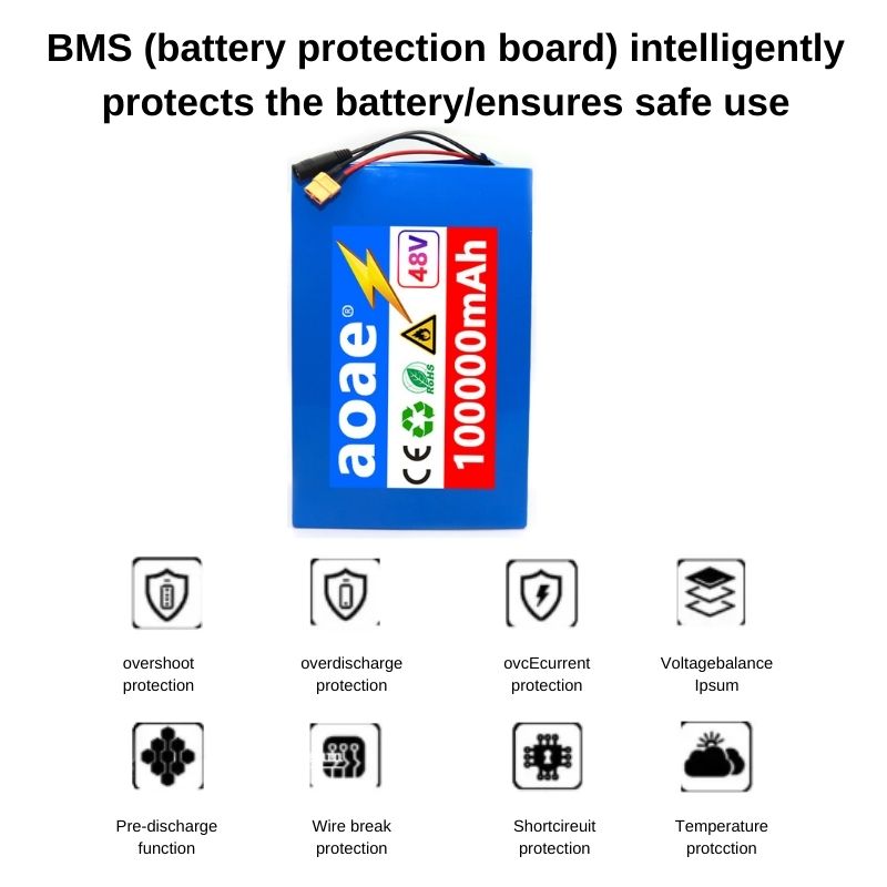 Batterie au lithium 13S8P 48V  - 60V 50Ah Electric Scooter Battery avis et prix